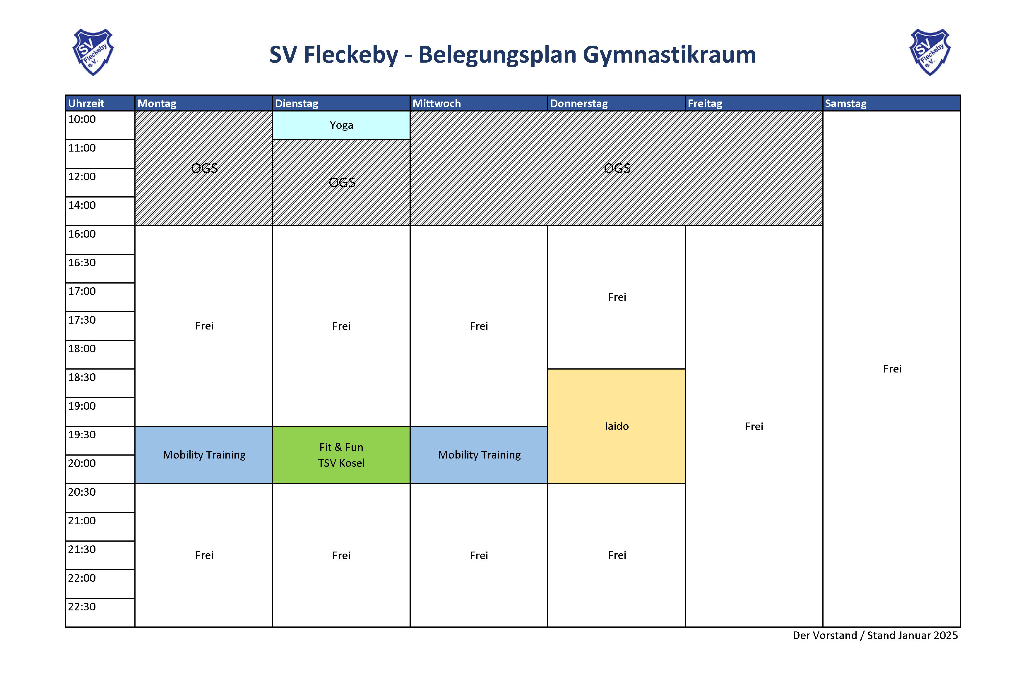 Hallenbelegung 20240205 Gym